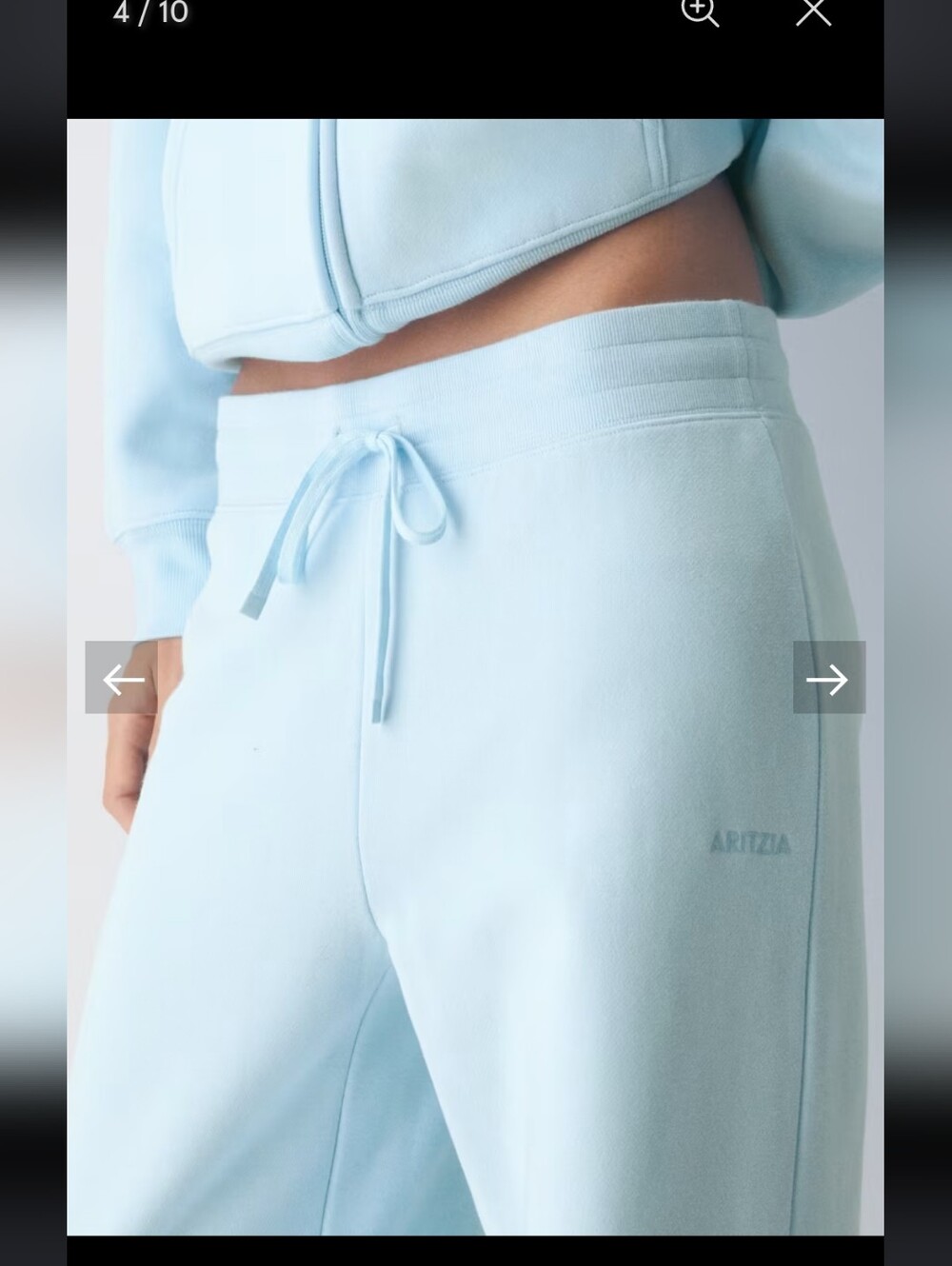 Aritzia Sweatfleece Perfect Banded Jogger Pants Villa Blue S NWT